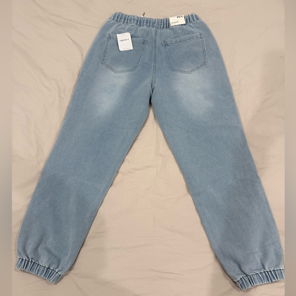 Forever 21 Women’s Denim Joggers - Picture 3 of 16